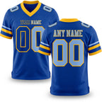 Custom Royal Light Blue-Gold Authentic Gradient Fashion Football Jersey