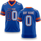 Custom Royal Light Blue-Orange Authentic Gradient Fashion Football Jersey