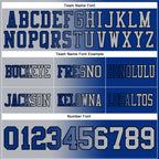 Custom Royal Gray-Black Authentic Gradient Fashion Football Jersey photo 3