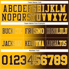 Custom Brown Gold-Cream Authentic Gradient Fashion Football Jersey photo 3