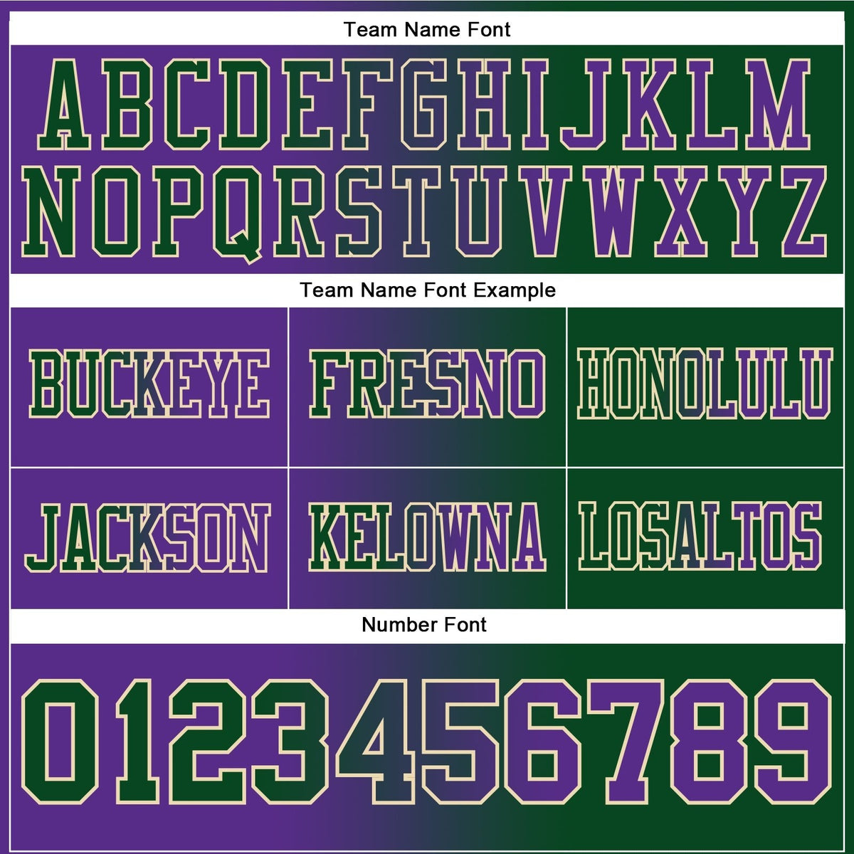 Custom Green Purple-Cream Authentic Gradient Fashion Football Jersey photo 2