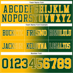 Custom Green Gold-Cream Authentic Gradient Fashion Football Jersey photo 2