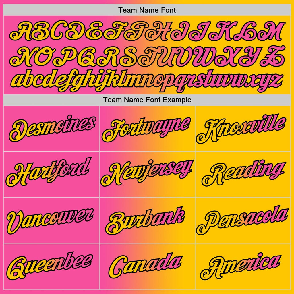 Custom Yellow Pink-Black Gradient Fashion Performance T-Shirt photo 2