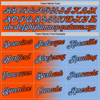 Custom Light Blue Orange-Black Gradient Fashion Performance T-Shirt photo 2