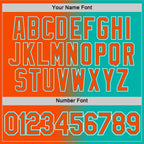 Custom Aqua Orange-White Gradient Fashion Performance T-Shirt photo 4