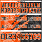 Custom Black Orange-White Authentic Gradient Fashion Scratch Football Jersey photo 4