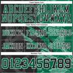 Custom Black Kelly Green-White Authentic Gradient Fashion Scratch Football Jersey photo 4
