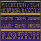 Custom Black Purple-Old Gold Authentic Gradient Square Shape 7V7 Flag Football Jersey photo 4