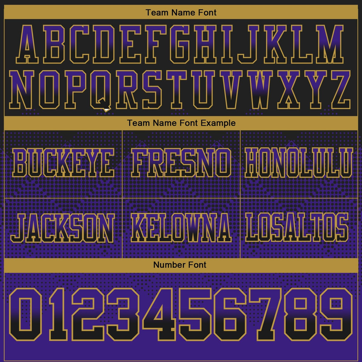 Custom Black Purple-Old Gold Authentic Gradient Square Shape 7V7 Flag Football Jersey photo 4