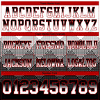 Custom White Black-Red Authentic Gradient Square Shape 7V7 Flag Football Jersey photo 3