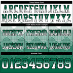Custom White Kelly Green-Black Authentic Gradient Square Shape 7V7 Flag Football Jersey photo 3