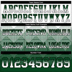 Custom White Green-Black Authentic Gradient Square Shape 7V7 Flag Football Jersey photo 3