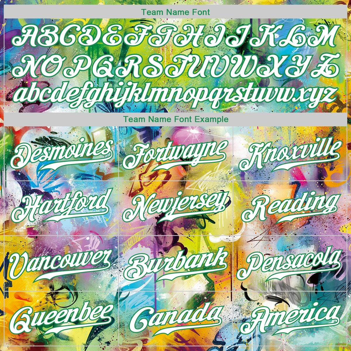 Custom Stitched Graffiti Pattern White-Kelly Green 3D Sports Pullover Sweatshirt Hoodie photo 4