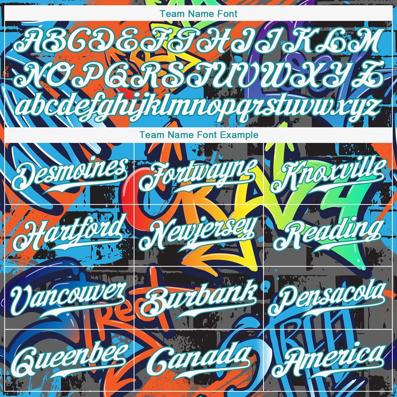 Custom Stitched Graffiti Pattern White-Aqua 3D Sports Pullover Sweatshirt Hoodie photo 4