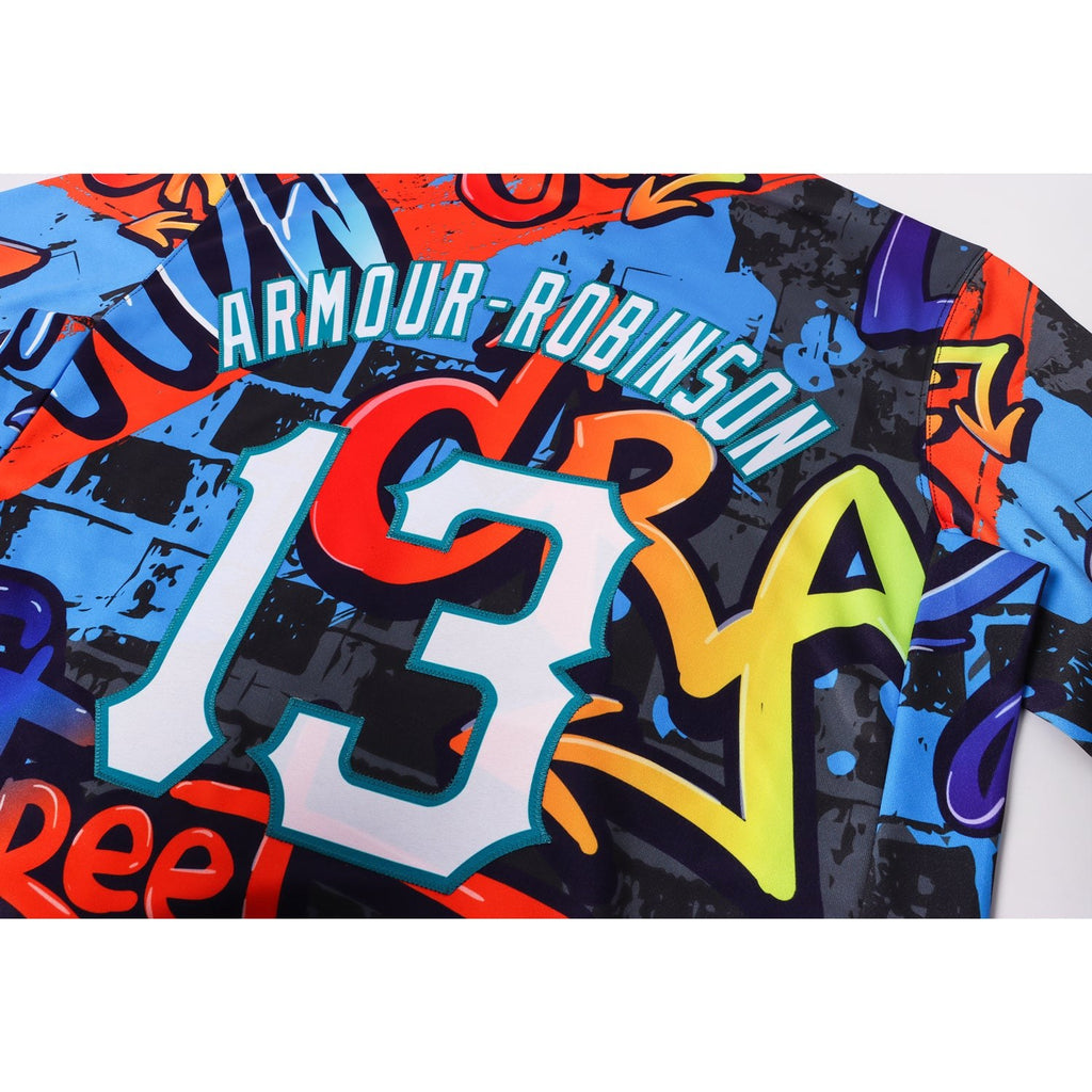 Custom Stitched Graffiti Pattern White-Aqua 3D Sports Pullover Sweatshirt Hoodie photo 7