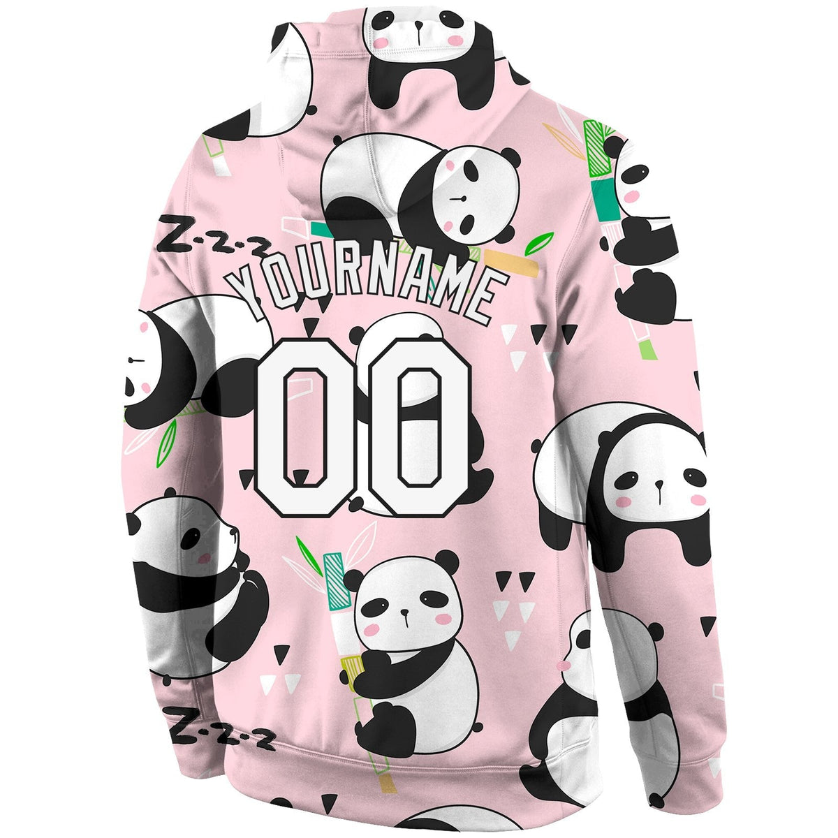 Custom Stitched Graffiti Pattern White-Black 3D Panda Sports Pullover Sweatshirt Hoodie photo 3