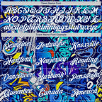 Custom Stitched Graffiti Pattern White-Royal 3D Sports Pullover Sweatshirt Hoodie photo 5