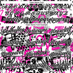 Custom Stitched Graffiti Pattern White-Black 3D Sports Pullover Sweatshirt Hoodie photo 3