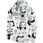 Custom Stitched Graffiti Pattern White-Black 3D Panda Sports Pullover Sweatshirt Hoodie photo 2