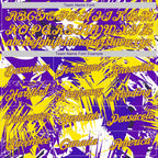 Custom Stitched Graffiti Pattern Purple-Gold 3D Sports Pullover Sweatshirt Hoodie photo 4
