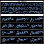 Custom Graffiti Pattern Black-Light Blue 3D Performance T-Shirt photo 2