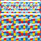 Custom Autism Supporter Awareness Puzzle Pieces Light Blue-White 3D Performance T-Shirt photo 3