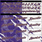 Custom Graffiti Pattern Purple-Old Gold 3D Performance T-Shirt photo 2