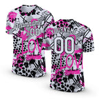 Custom Graffiti Pattern White-Black 3D Performance T-Shirt
