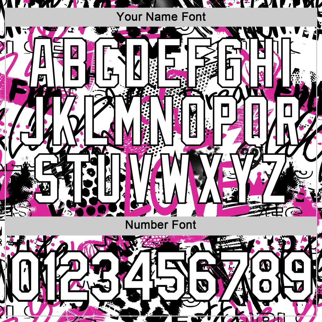 Custom Graffiti Pattern White-Black 3D Performance T-Shirt photo 2