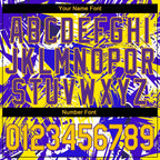Custom Graffiti Pattern Gold-Purple 3D Performance T-Shirt photo 3