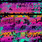 Custom Graffiti Pattern Pink-Purple 3D Performance T-Shirt photo 1