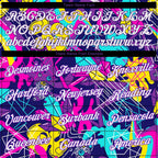 Custom Graffiti Pattern White-Purple 3D Performance T-Shirt photo 2