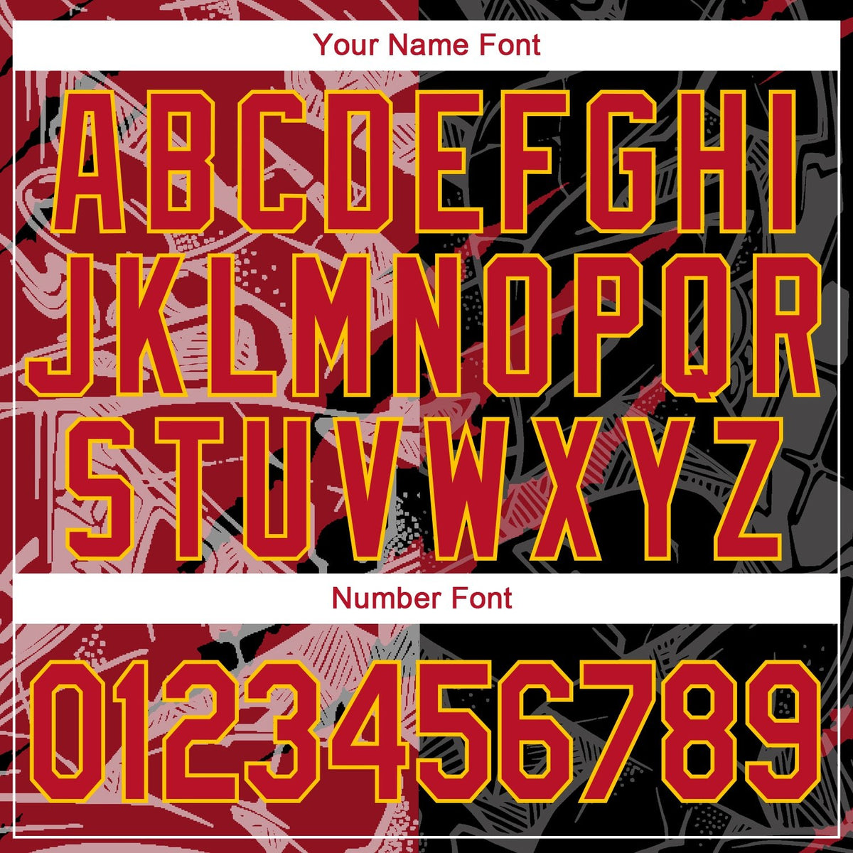 Custom Graffiti Pattern Red-Gold 3D Performance T-Shirt photo 3