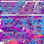 Custom Graffiti Pattern Purple-White 3D Words Authentic Basketball Jersey photo 2