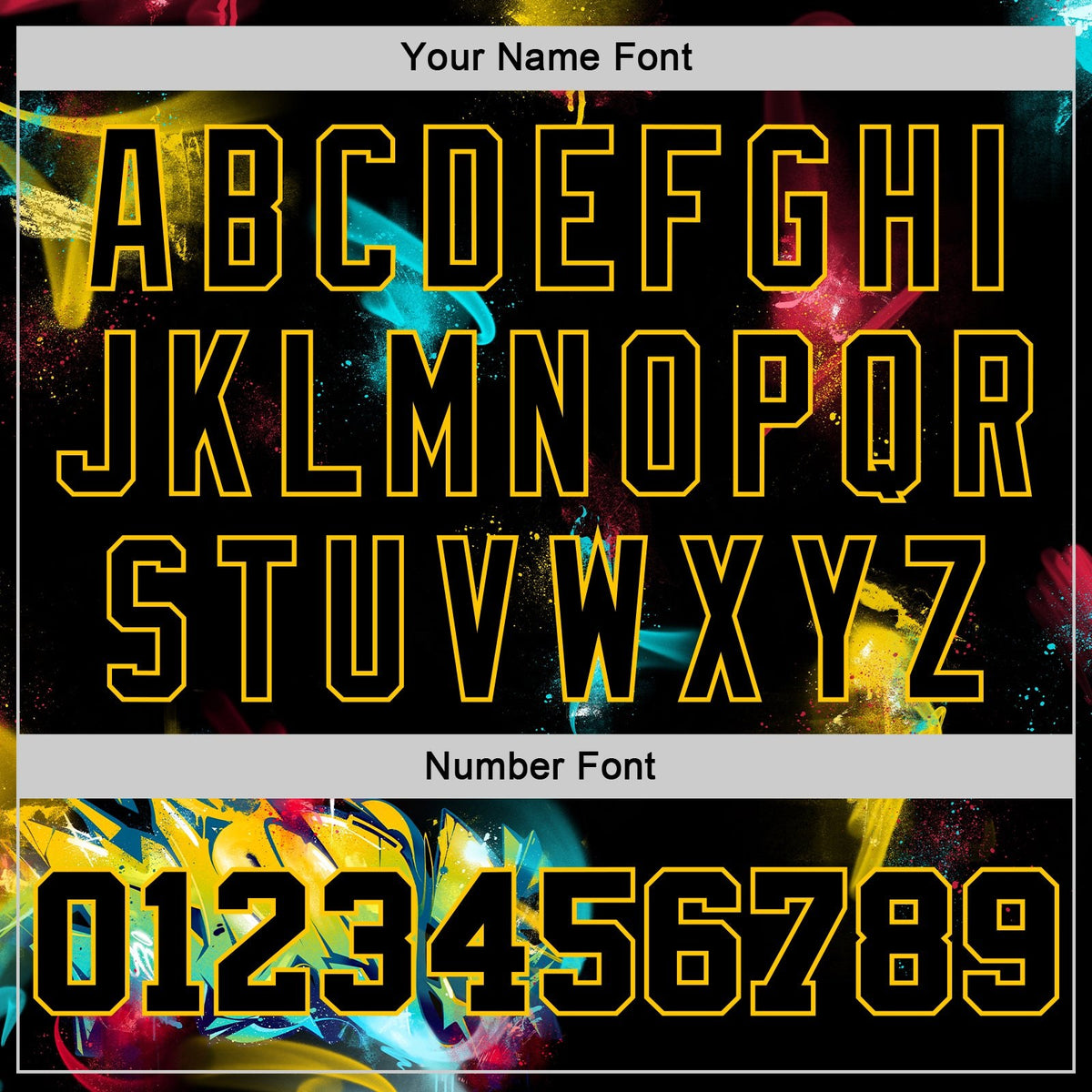 Custom Graffiti Pattern Black-Gold 3D Authentic Basketball Jersey photo 3