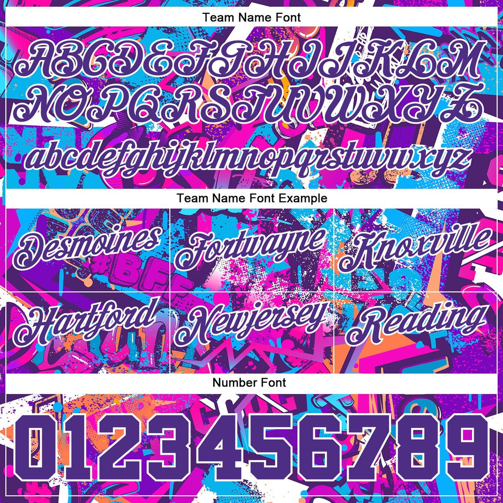 Custom Graffiti Pattern Purple-White 3D Words Authentic Basketball Shorts photo 2