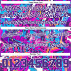 Custom Graffiti Pattern Purple-White 3D Words Authentic Basketball Shorts photo 2