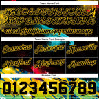 Custom Graffiti Pattern Black-Gold 3D Authentic Basketball Shorts photo 2