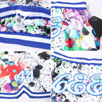 Custom Graffiti Pattern White-Royal 3D Authentic Basketball Shorts photo 3