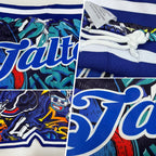 Custom Graffiti Pattern Royal-White 3D Authentic Basketball Shorts photo 2