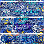 Custom Graffiti Pattern Royal-White 3D Authentic Basketball Shorts photo 4