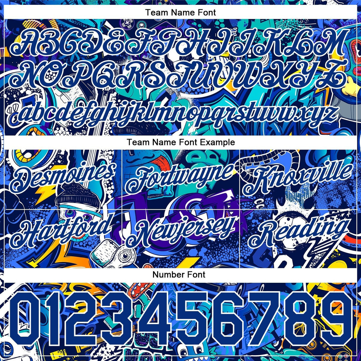 Custom Graffiti Pattern Royal-White 3D Authentic Basketball Shorts photo 4