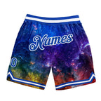 Custom Galactic Royal-White 3D Authentic Basketball Shorts photo 1