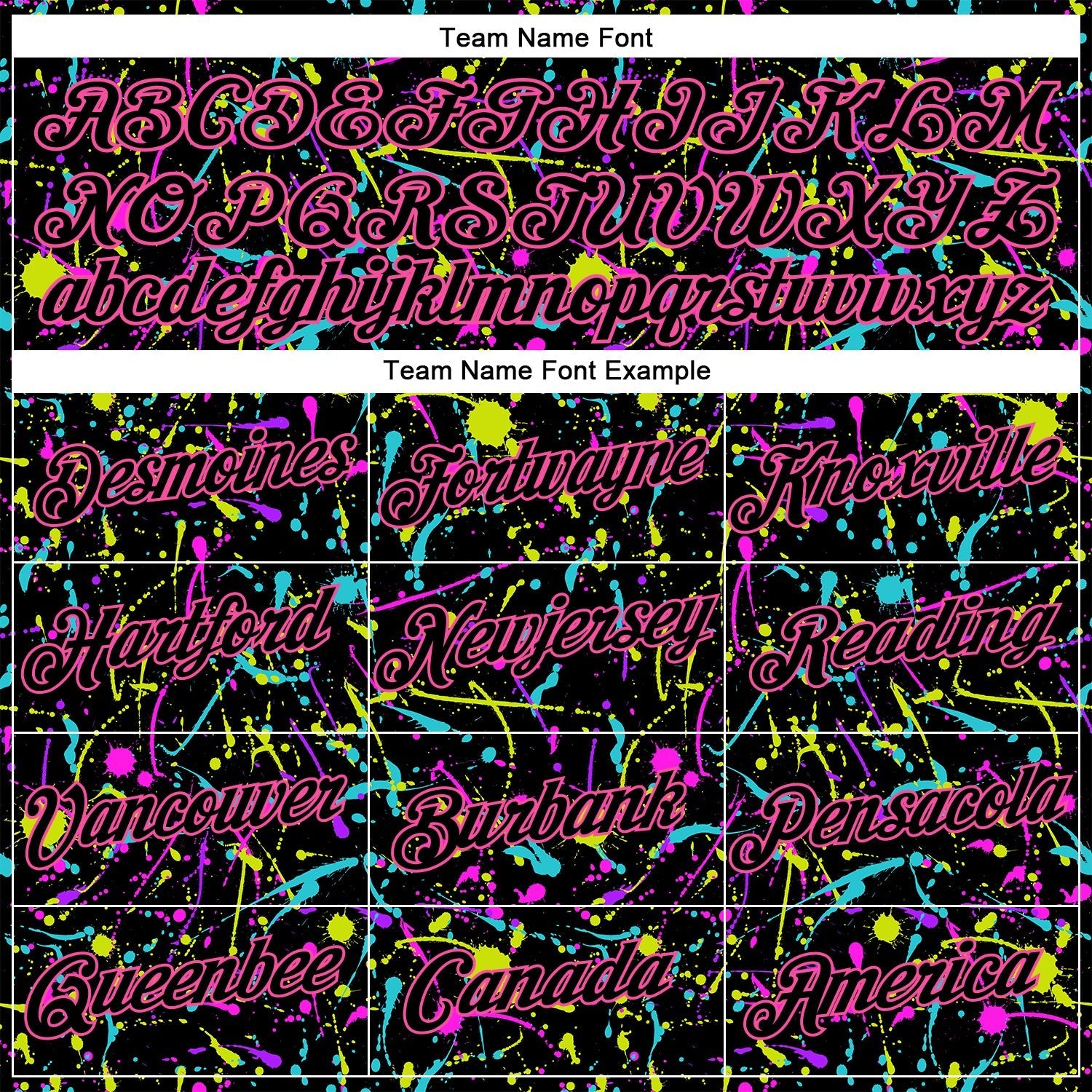 Custom Graffiti Pattern Black-Pink 3D Neon Splatter Performance T-Shirt photo 2