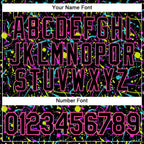 Custom Graffiti Pattern Black-Pink 3D Neon Splatter Performance T-Shirt photo 3