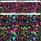Custom Graffiti Pattern Black-Pink 3D Neon Splatter Performance T-Shirt photo 2