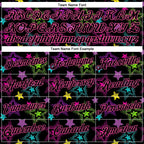 Custom Graffiti Pattern Black-Pink 3D Creative Colorful Stars Performance T-Shirt photo 2