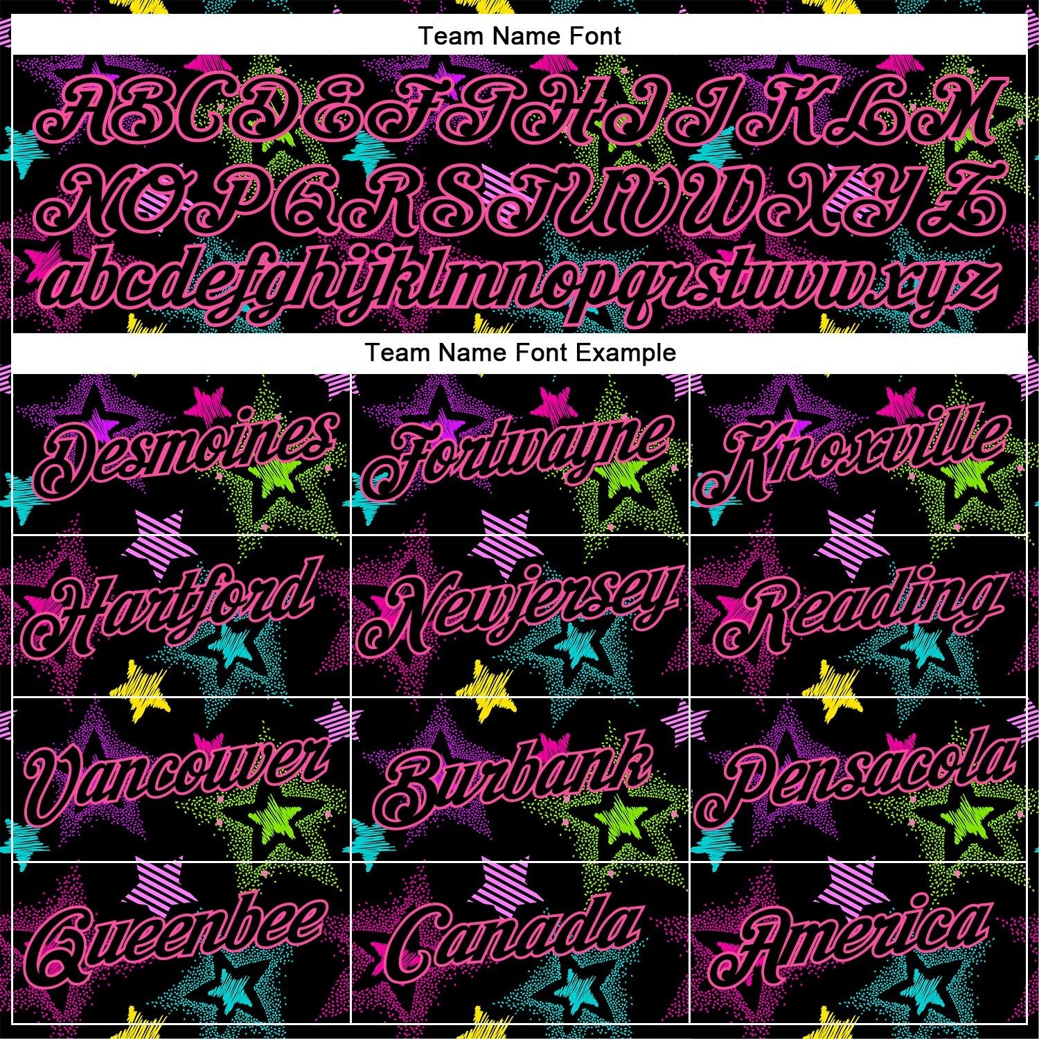 Custom Graffiti Pattern Black-Pink 3D Creative Colorful Stars Performance T-Shirt photo 2