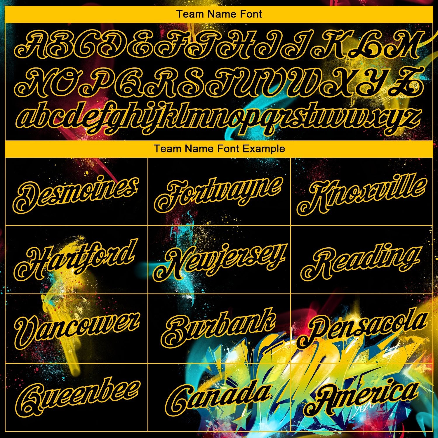 Custom Stitched Graffiti Pattern Black-Gold 3D Sports Pullover Sweatshirt Hoodie photo 3