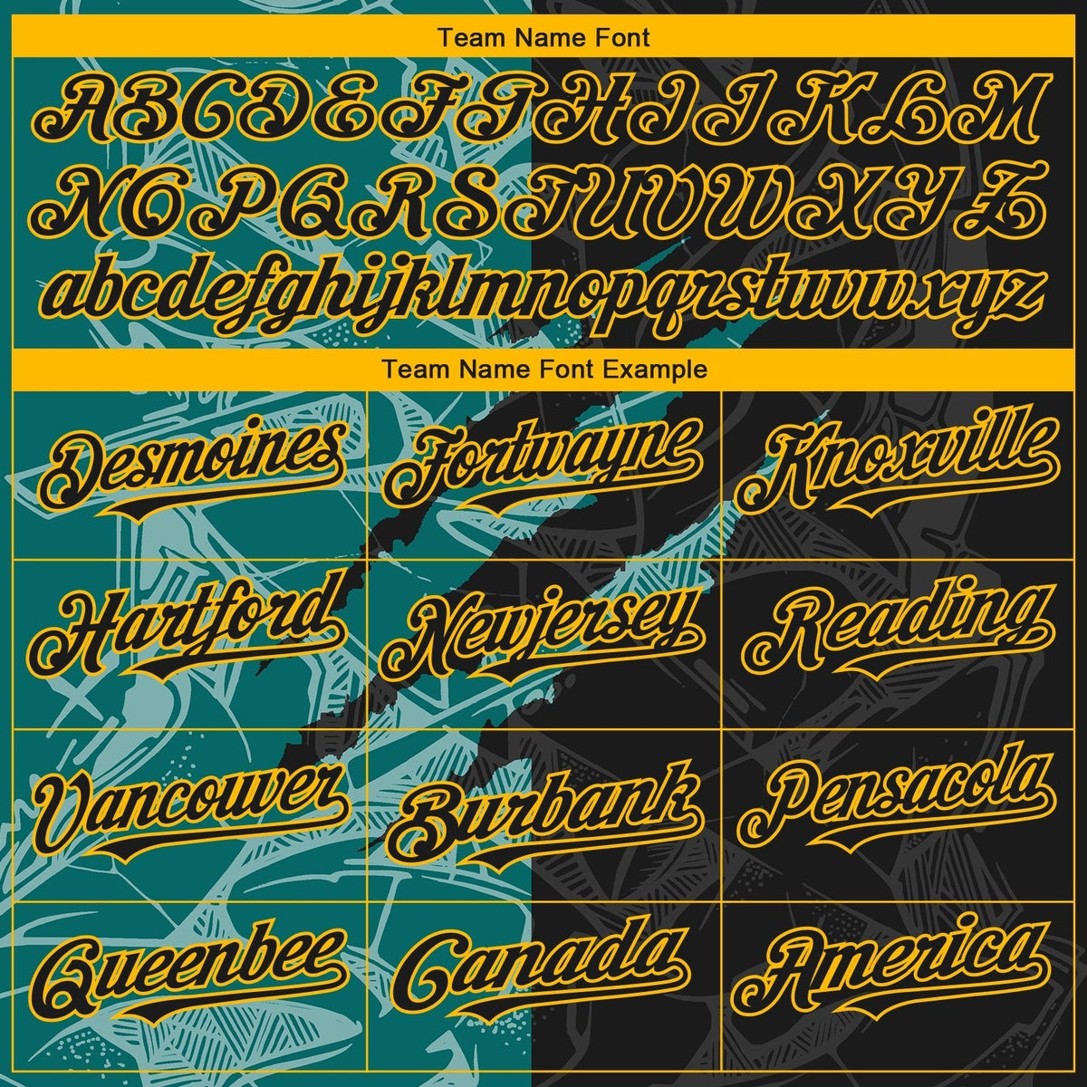 Custom Stitched Graffiti Pattern Black Teal-Gold 3D Scratch Sports Pullover Sweatshirt Hoodie photo 2